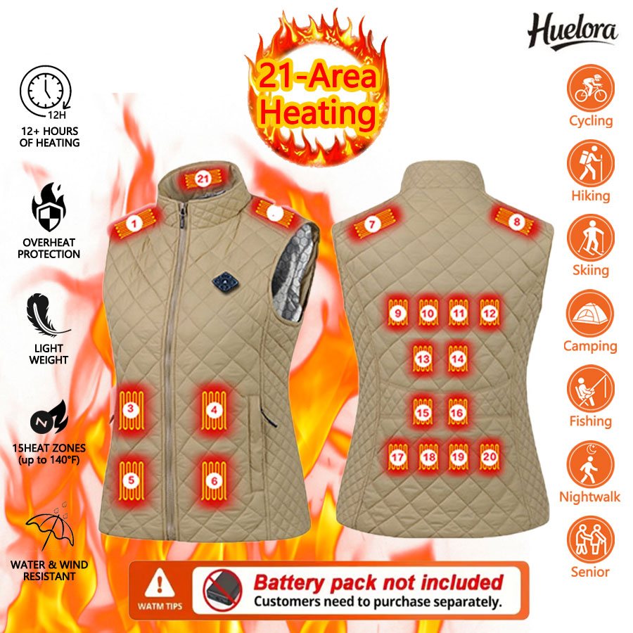 Outdoor Power Bank - Huelora 21 Area Heating Vest Winter