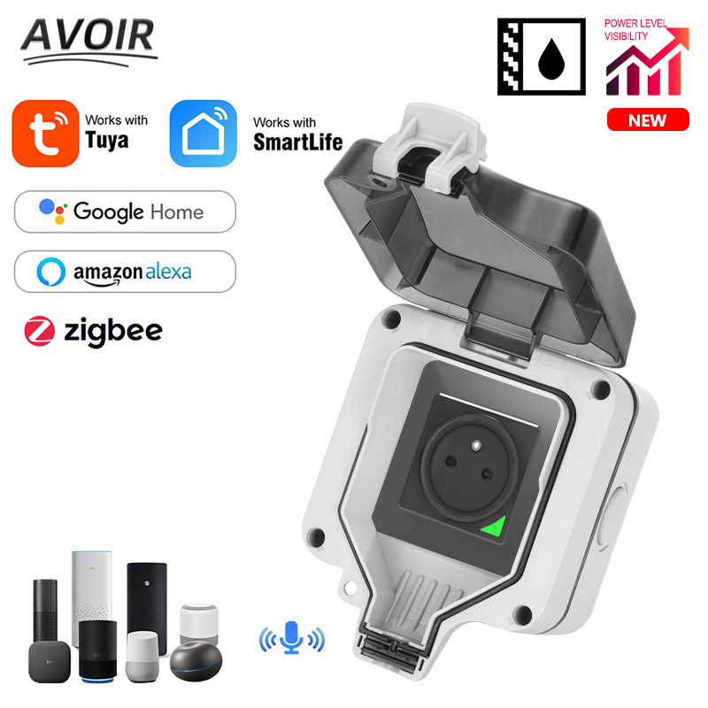 Outdoor Power Outlet Extension - Avoir Zigbee Tuya IP66 Outdoor Waterproof