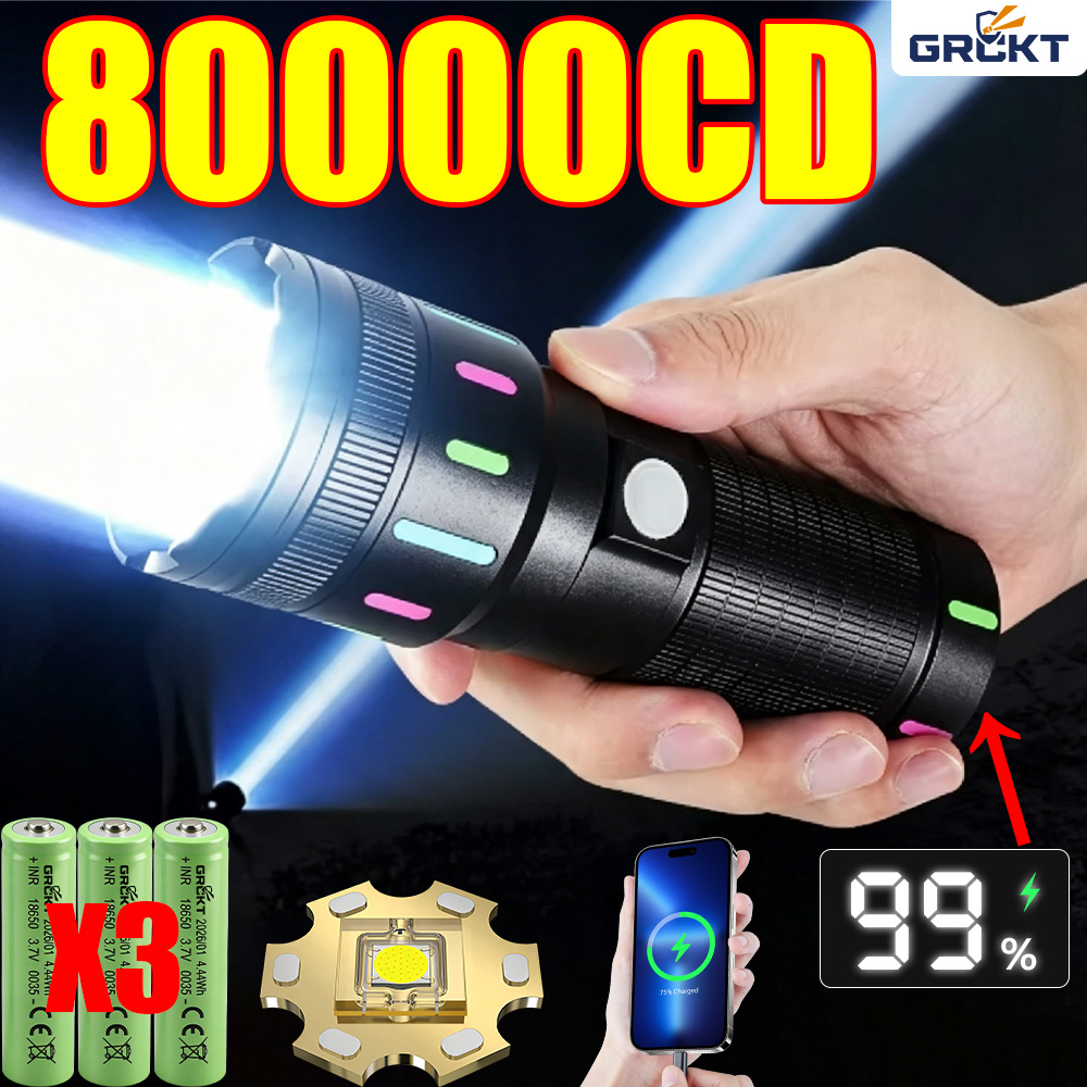 Outdoor Power Pack - 80000CD Most Powerful LED Flashlight High