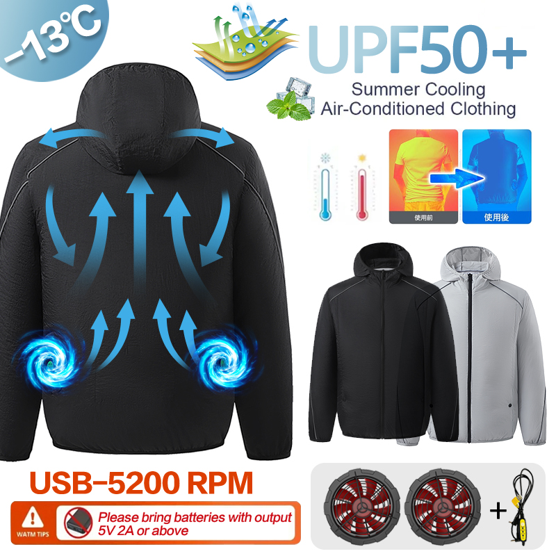 Outdoor Usb Power Supply - Summer Outdoor Cooling Air Conditioning Workwear