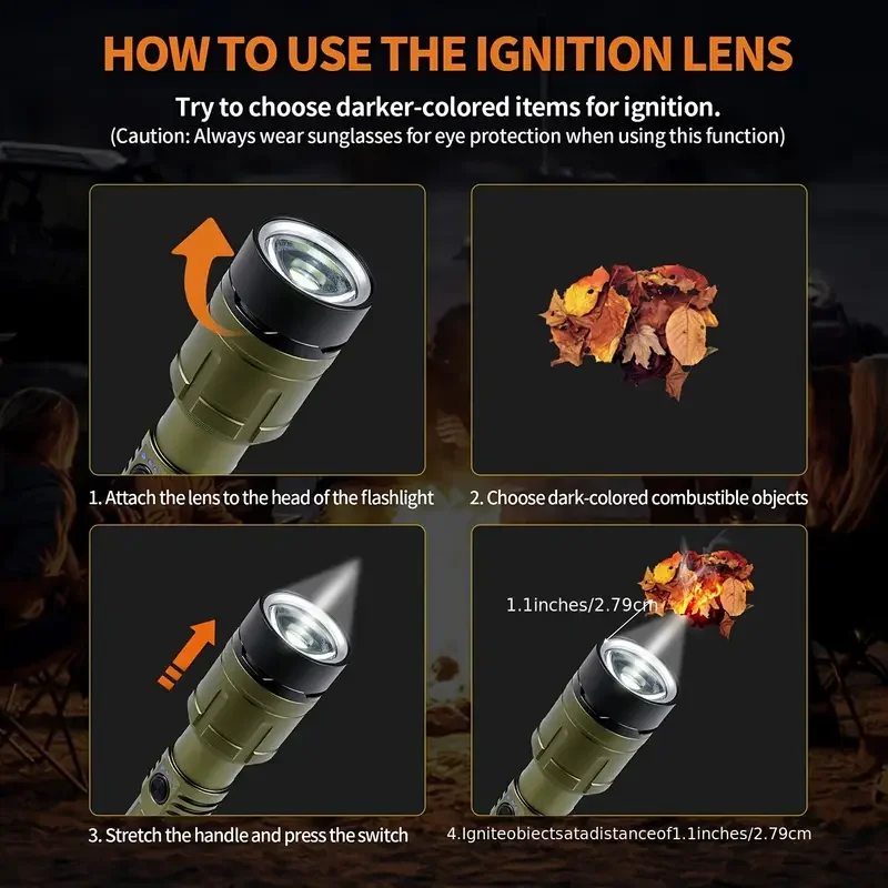 Bright Zoomable Flashlight w/  - Outdoor Power Bank 评论和价格