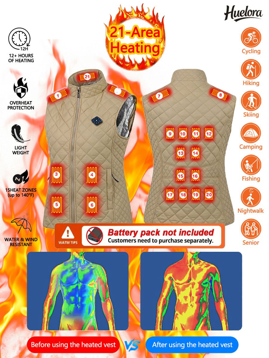 Huelora 21 Area Heating Vest W - Outdoor Power Bank 评论和价格