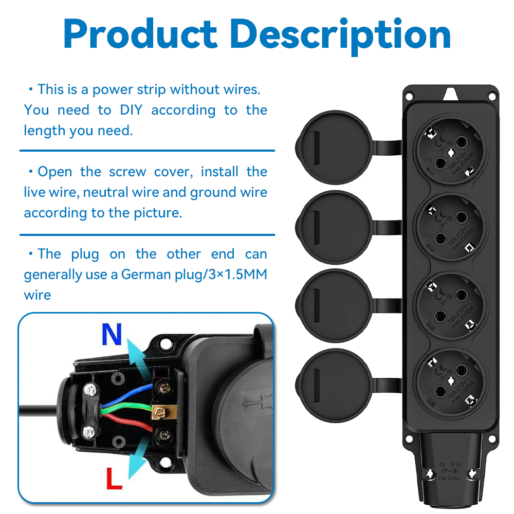 Outdoor Power Strip Waterproof - Outdoor Power Outlet Extension 评论和价格