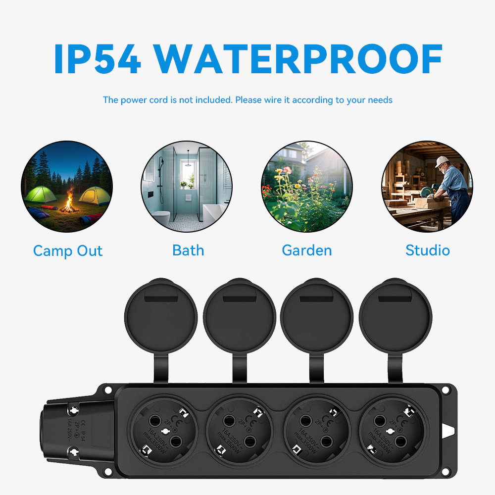 Outdoor Power Strip Waterproof - Outdoor Power Outlet Extension 评论和价格