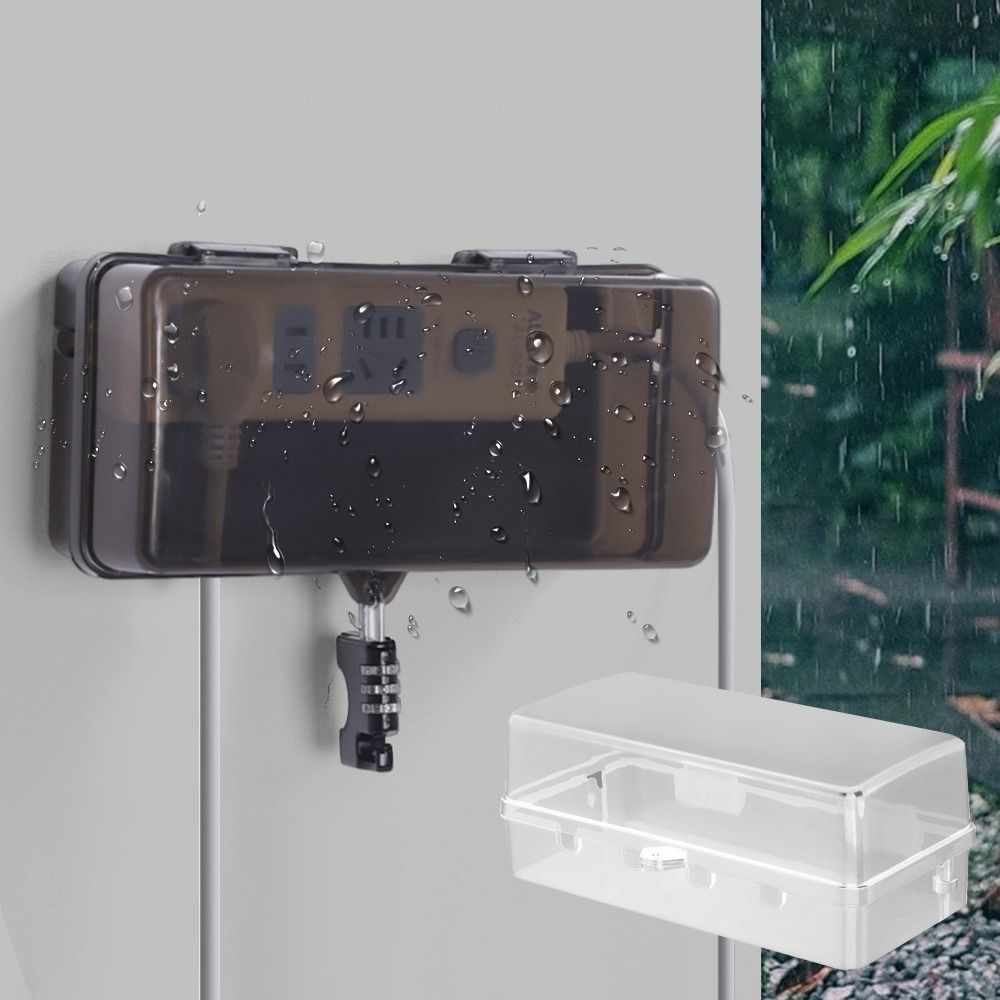 Durable Plastic Plug Box Anti- - Outdoor Power Outlet Extension 评论和价格