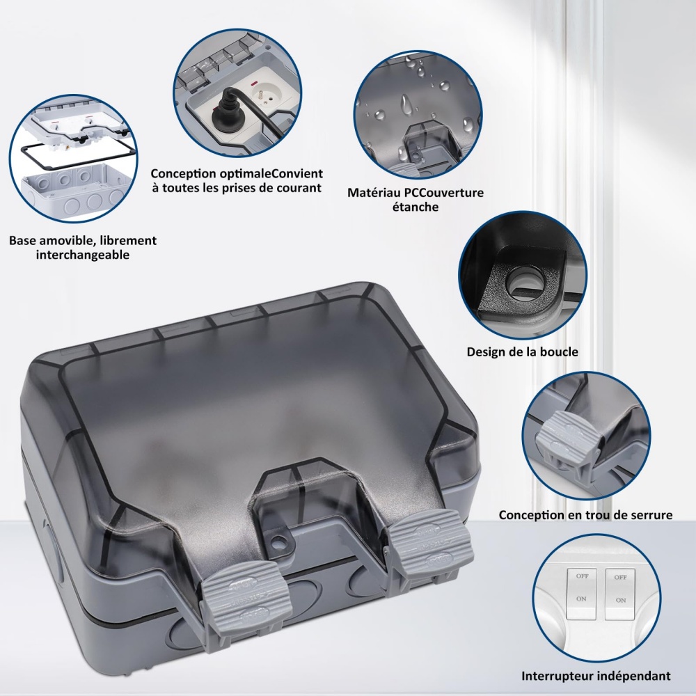 EIOMR France IP66 Weatherproof - Outdoor Power Outlet Extension 评论和价格