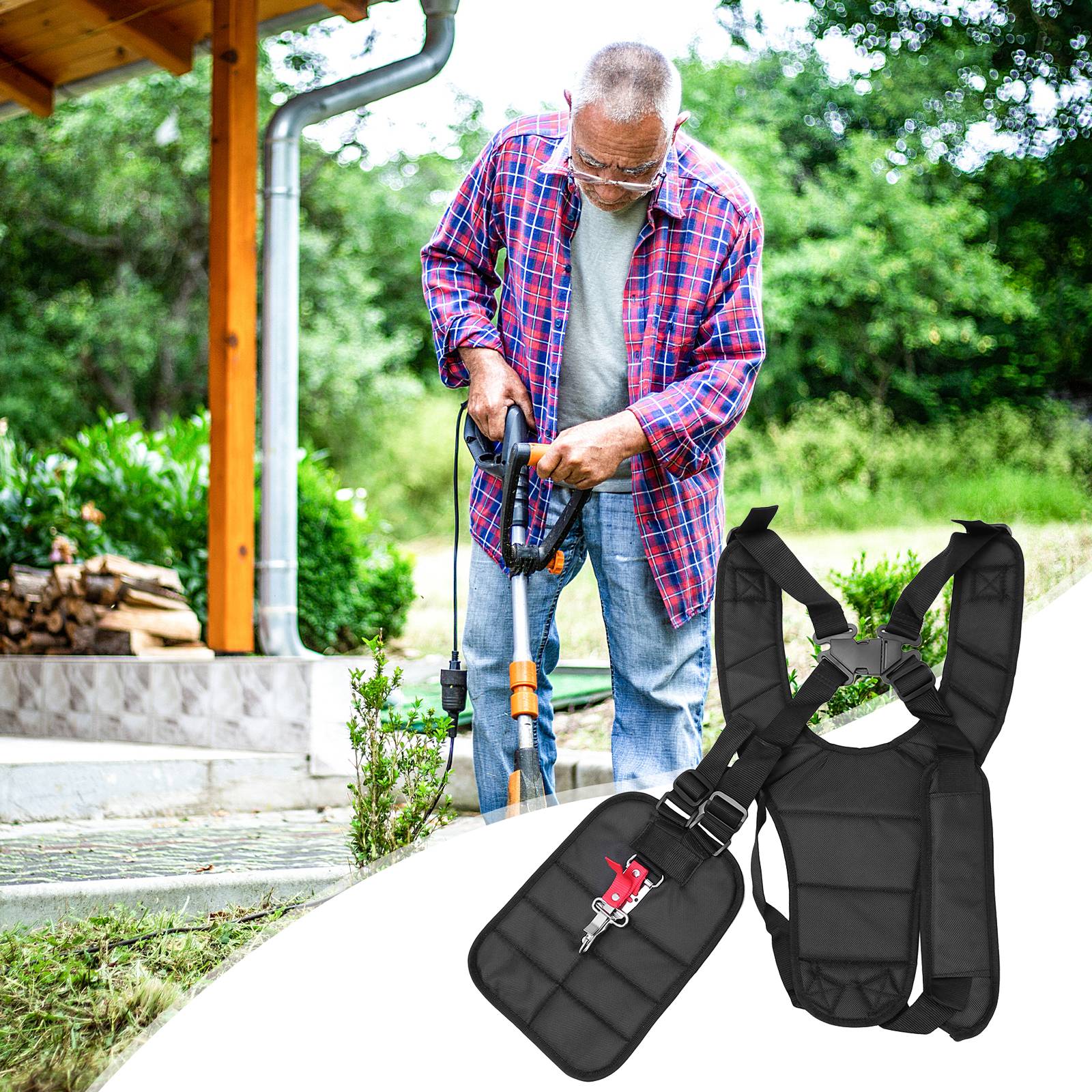 Grass Trimmer Shoulder Strap D - Garden Shredder Chipper 评论和价格