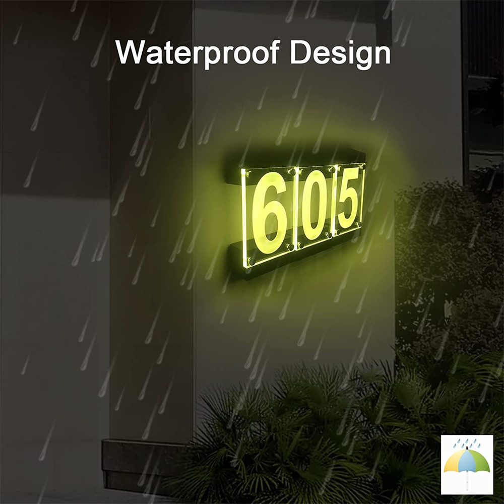 Solar Powered RGB Color House  - Outdoor Power Number 评论和价格