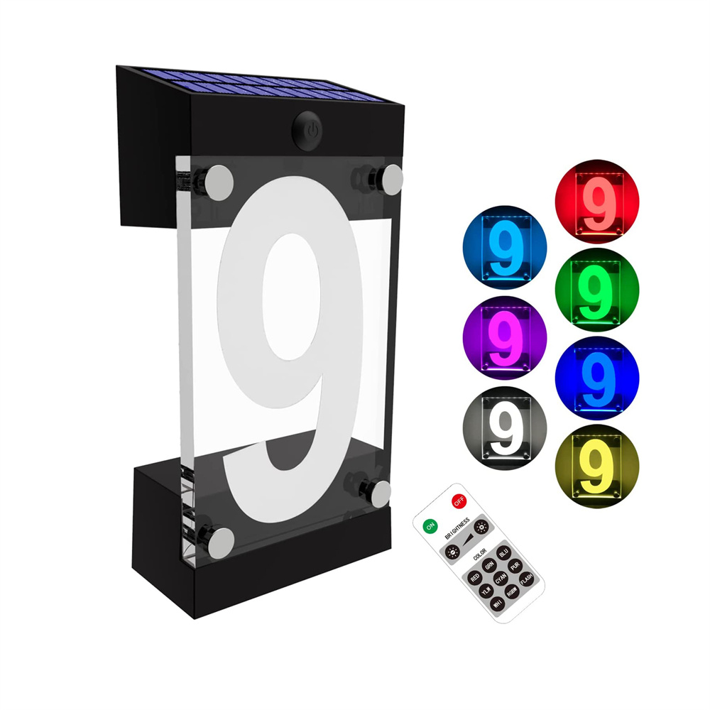 Solar Powered RGB Color House  - Outdoor Power Number 评论和价格