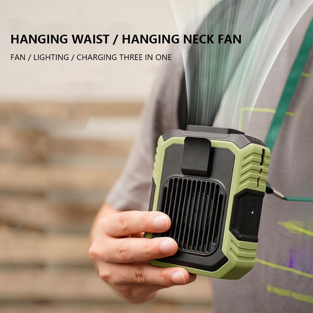 Mini Travel Wearable Waist Fan - Outdoor Power Bank 评论和价格